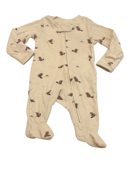 Little Planet Organic Beaver Print Sleeper NB
