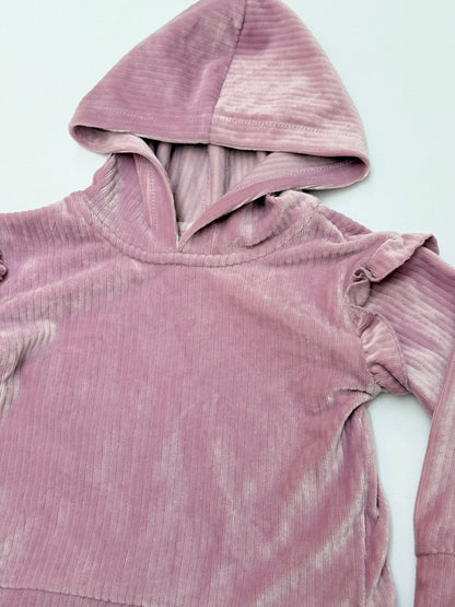 Children's Place Mauve Velour Hoodie Set 18-24M