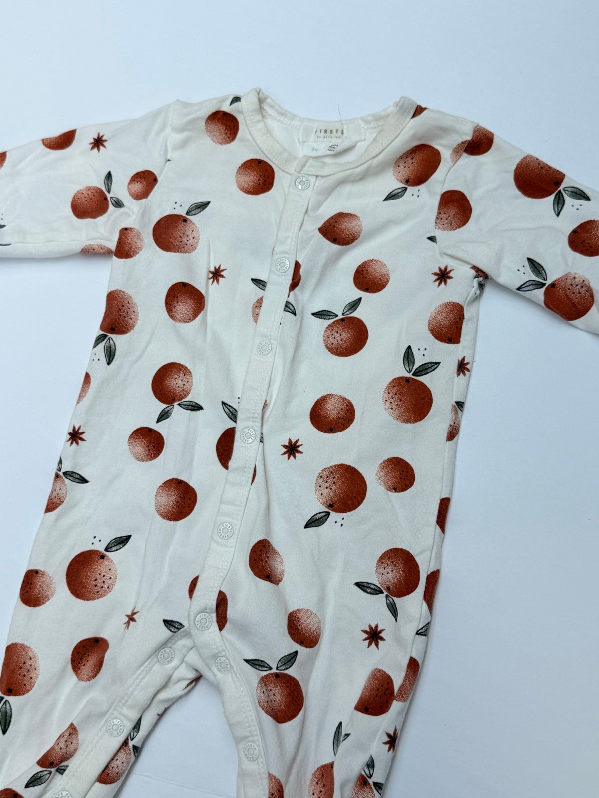 Firsts by Petit Lem Orange Print Sleeper 3M