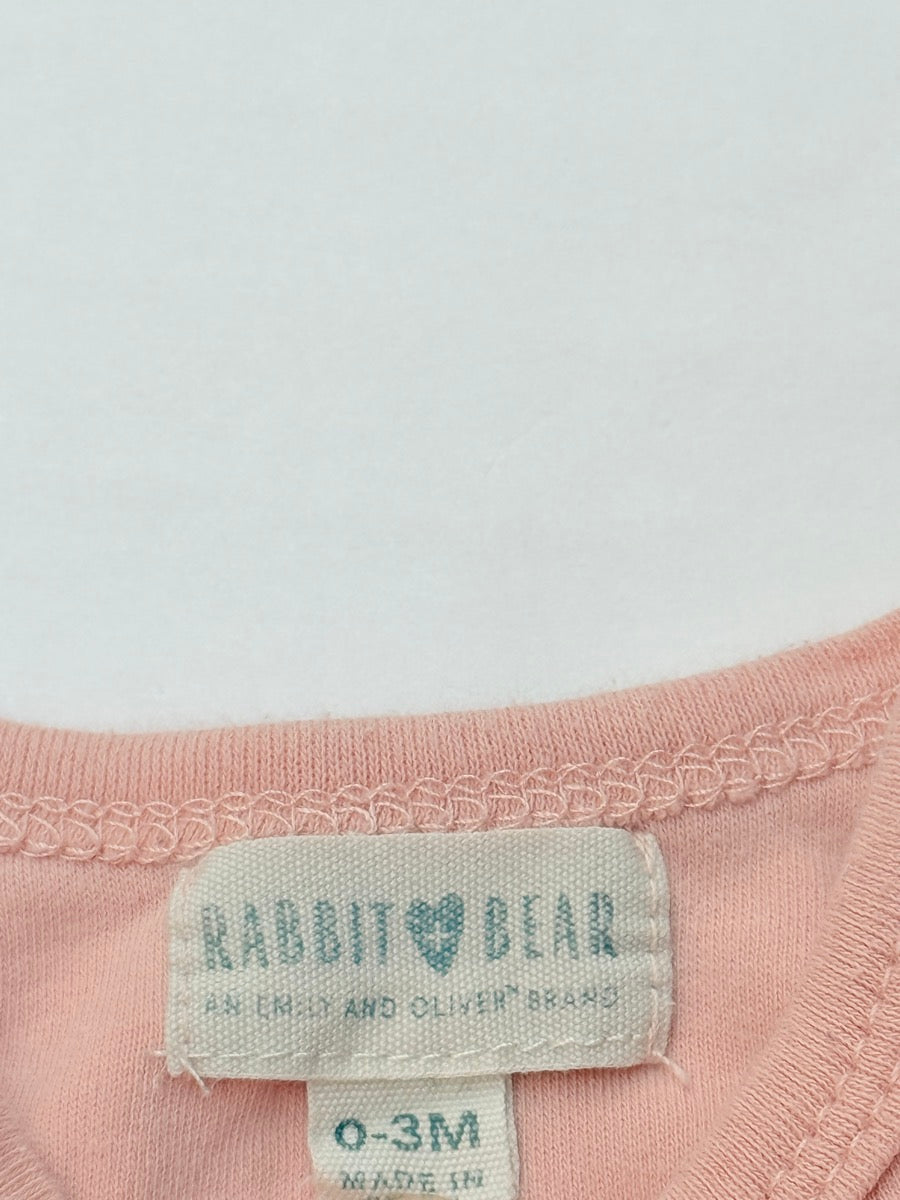 Rabbit + Pear Organic Cotton Bodysuit 0-3M