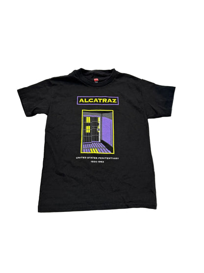 Hanes Alcatraz Black Graphic T-Shirt S
