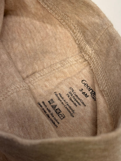 George Baby Purple Beige Leggings 2-Pack 3-6M