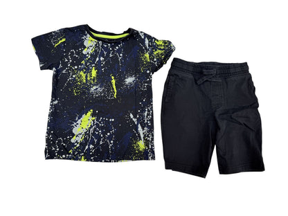 Mothercare Splatter Print T-Shirt & Shorts Set 6-7y