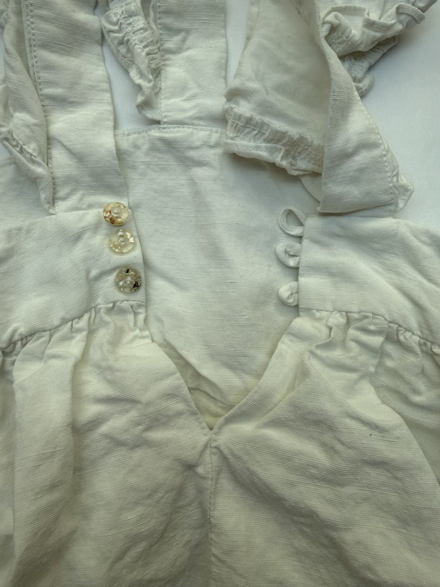 Zara Kids White Ruffle Dress Size 5