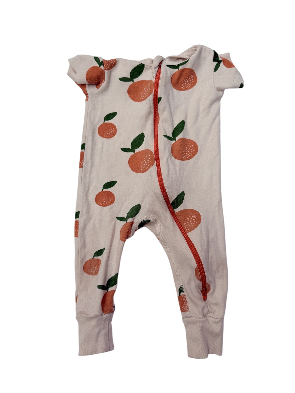 Parade Organic Orange Print Romper 3-6M