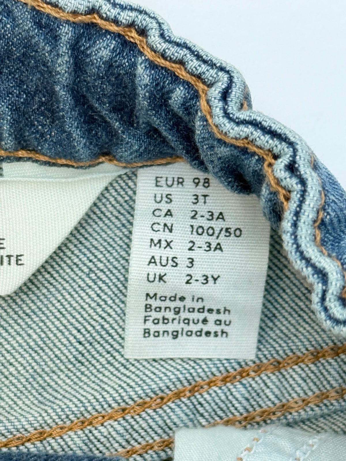 H&M Loose Fit Straight Leg Jeans 2-3Y
