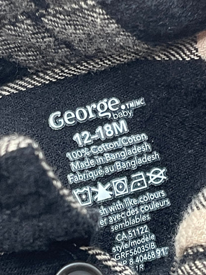 George Baby Plaid Flannel Shirt & Corduroy Pants Set 12-18M
