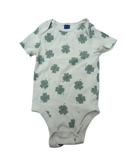 Old Navy Clover Print Bodysuit 12-18M