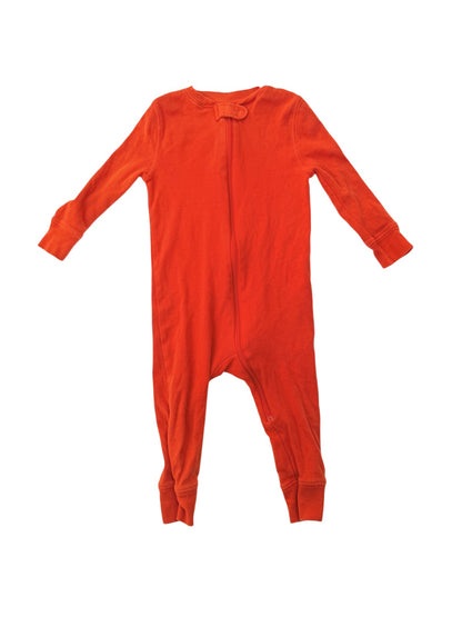Primary Orange Zip Footless Sleeper 12-18m