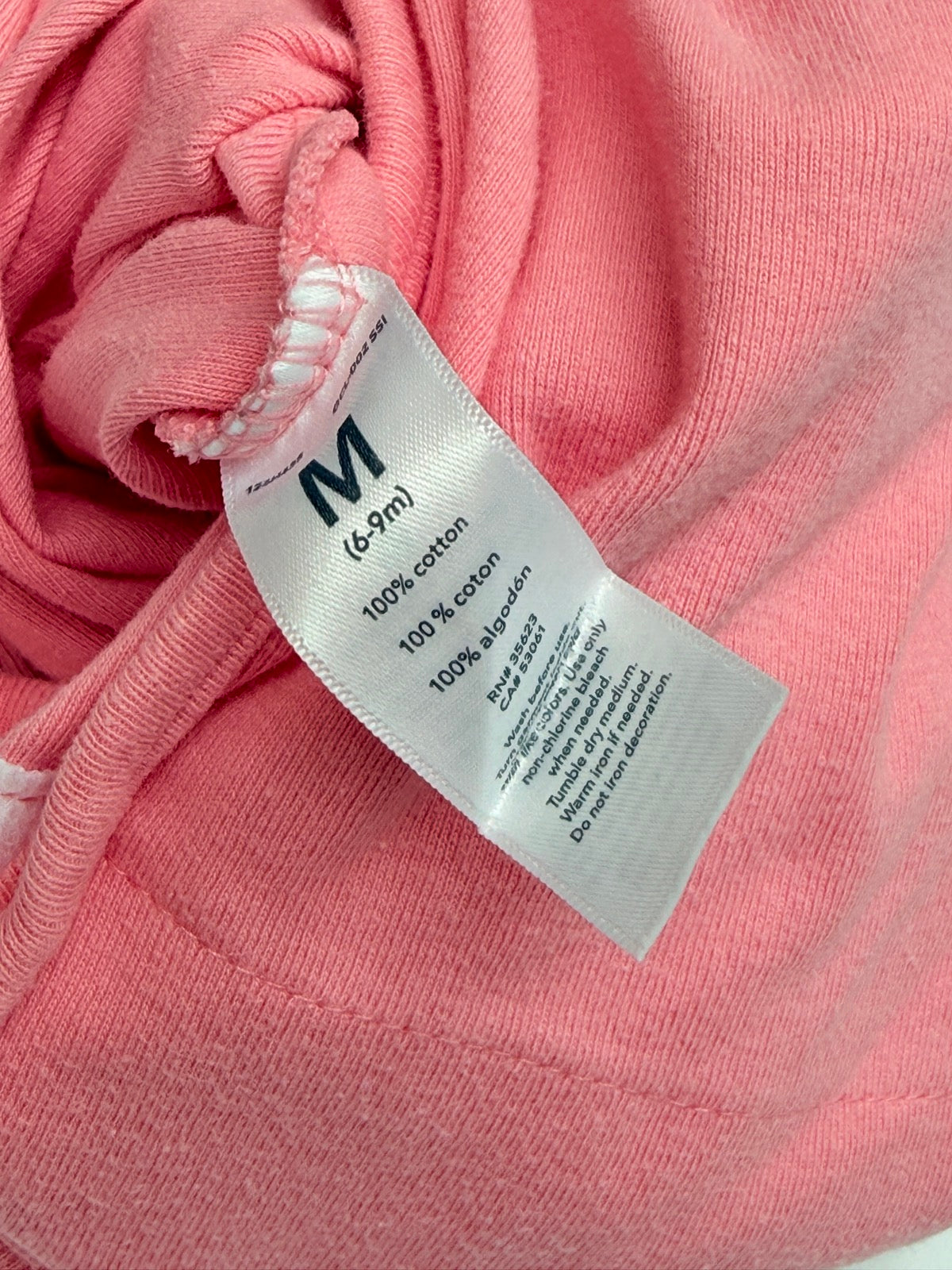 Carter's Pink Swaddle Wrap M 6-9M