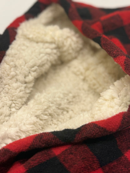Indigobaby Buffalo Plaid Sherpa Robe 1/2T