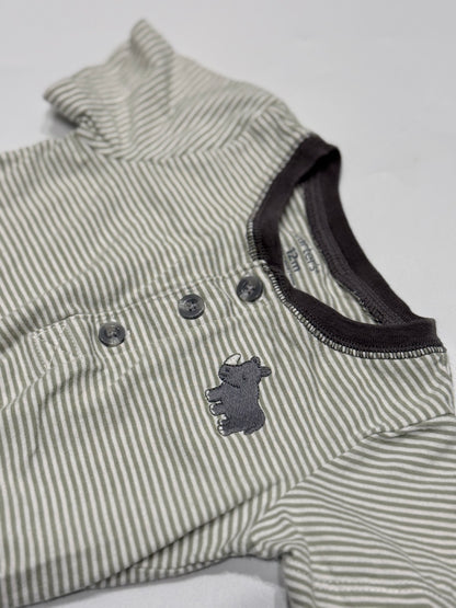 Carter's Striped Rhino Romper 12m