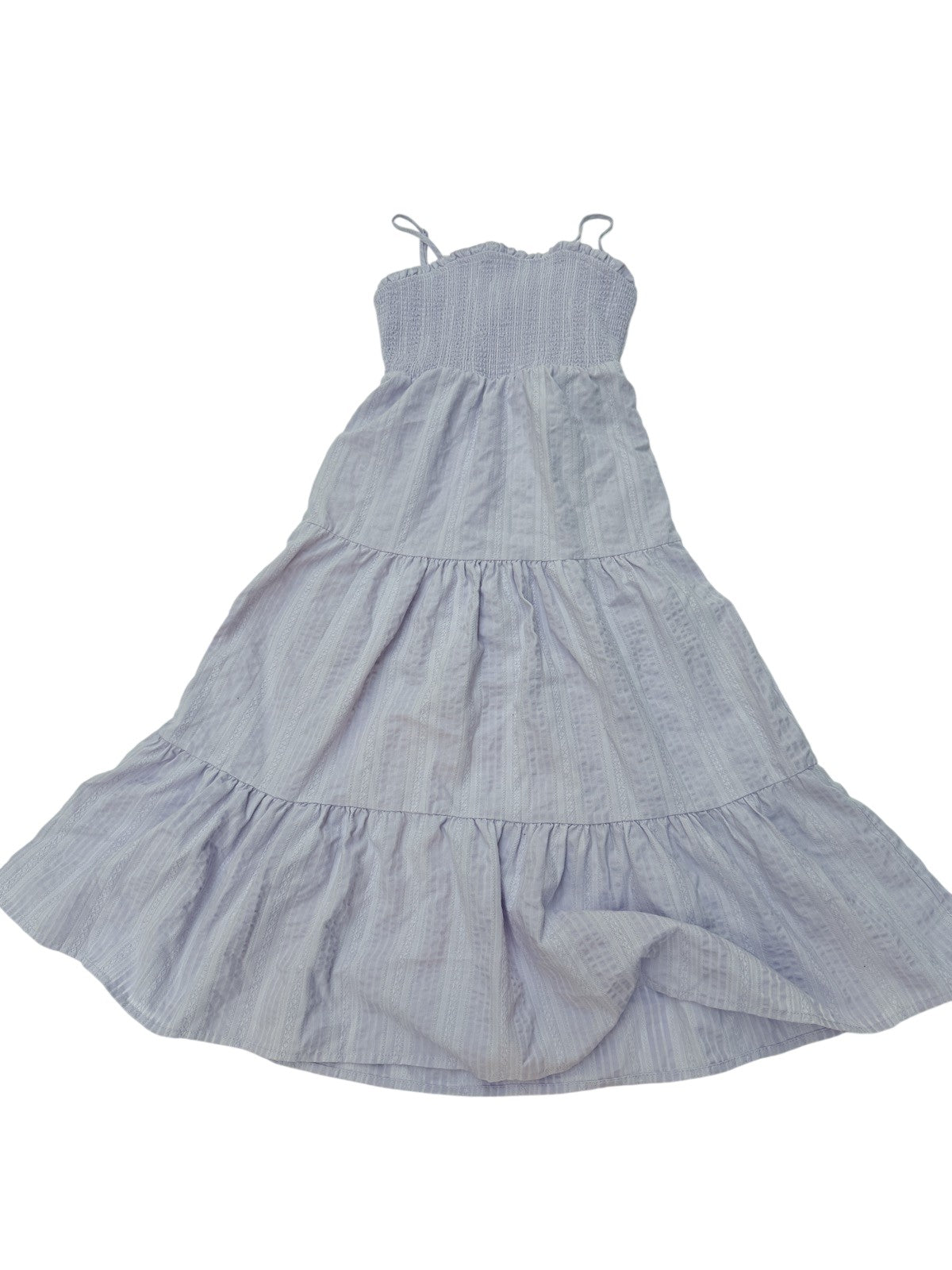 Art Class Lavender Striped Tiered Maxi Dress 6/7
