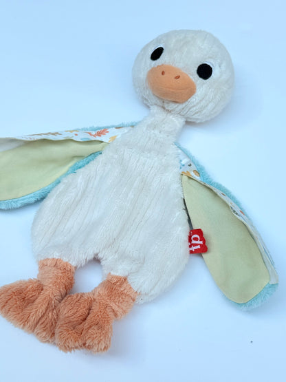 Fisher-Price Snuggle Up Goose Baby Rattle Sensory Plush Toy