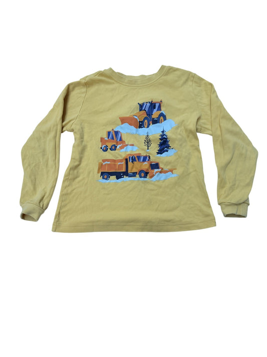 Pekkle Snow Plow Trucks Long Sleeve T-Shirt Size 7/8