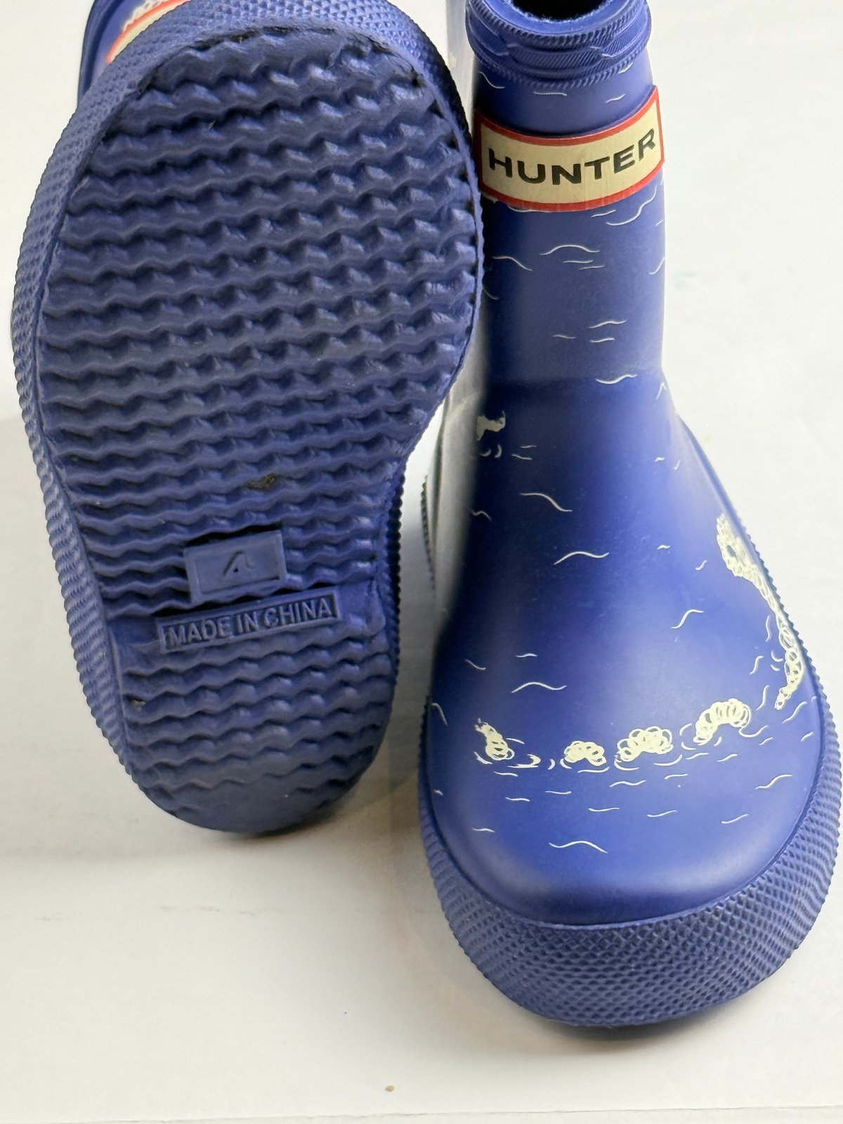 Hunter First Classic Blue Rain Boots Size US 5