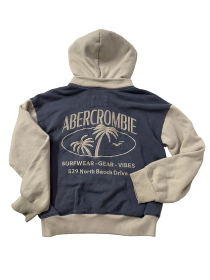 Hoodie Abercrombie Kids Navy Tan Size 9/10