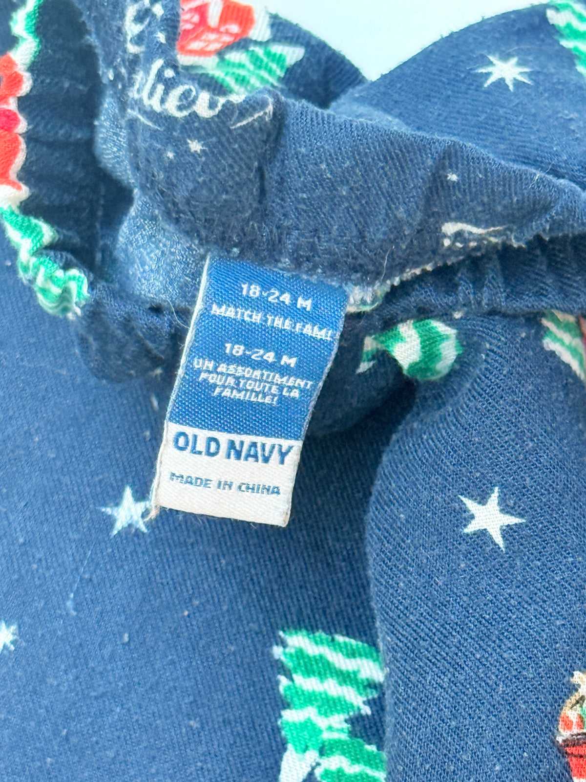 Old Navy Christmas Santa Print Pants 18-24M