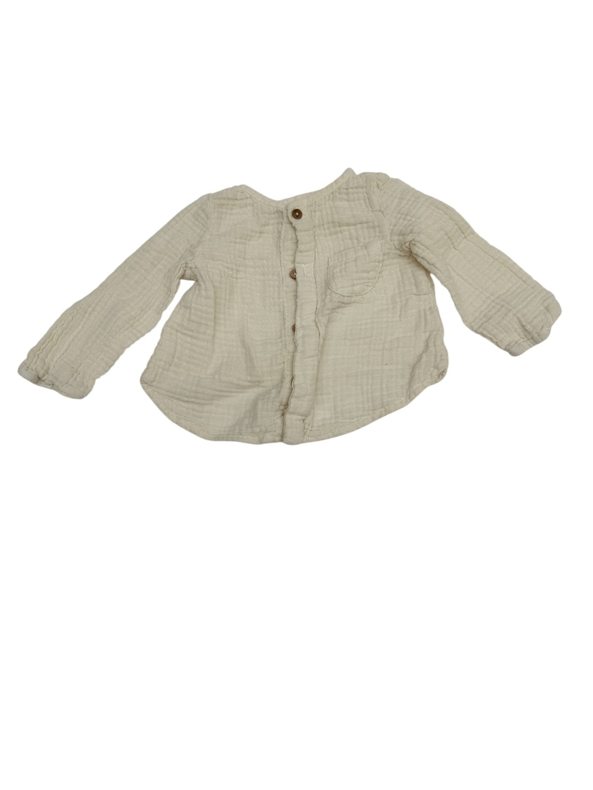 Zara Mini Cotton Gauze Button Shirt 3-6M