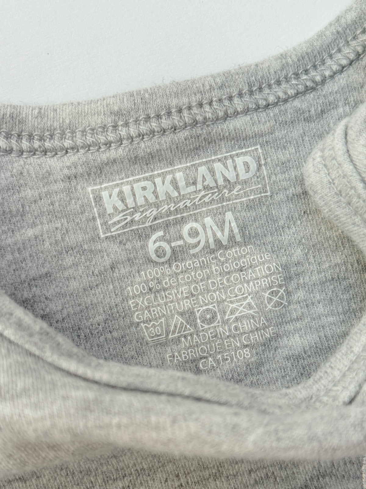 Kirkland Carter's Gray Onesie Pants Set 6-9M