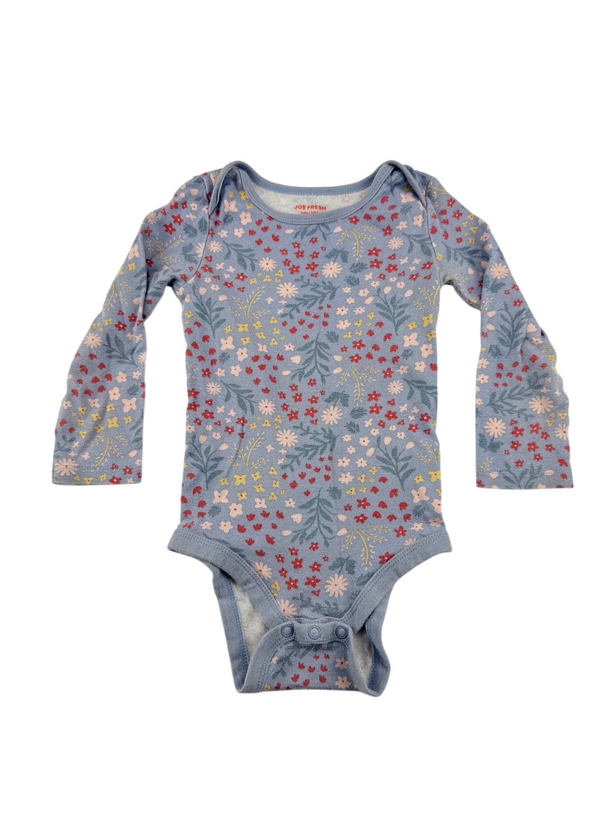 Joe Fresh Floral Blue Bodysuit 18-24M