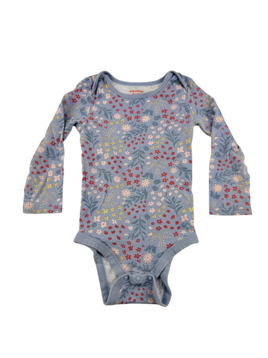 Joe Fresh Floral Blue Bodysuit 18-24M