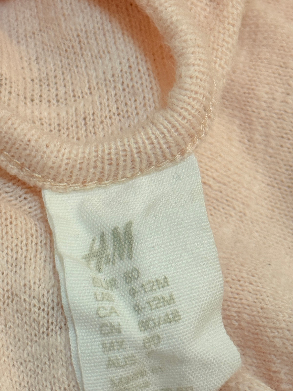 H&M Pink Long Sleeve Dress 9-12m