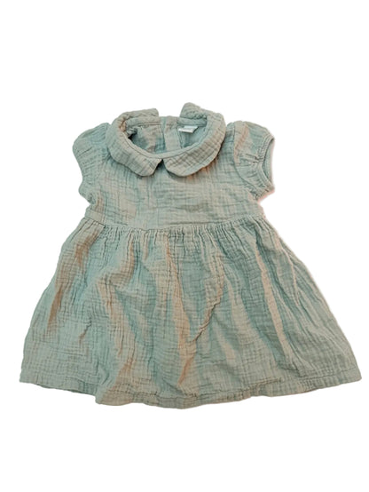 PL·Baby Sage Muslin Collar Dress 24M