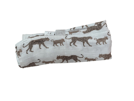 Aden + Anais Leopard Print Muslin Swaddle Blanket