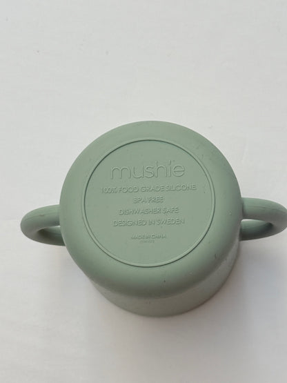 Mushie Silicone Snack Catcher Cup Sage