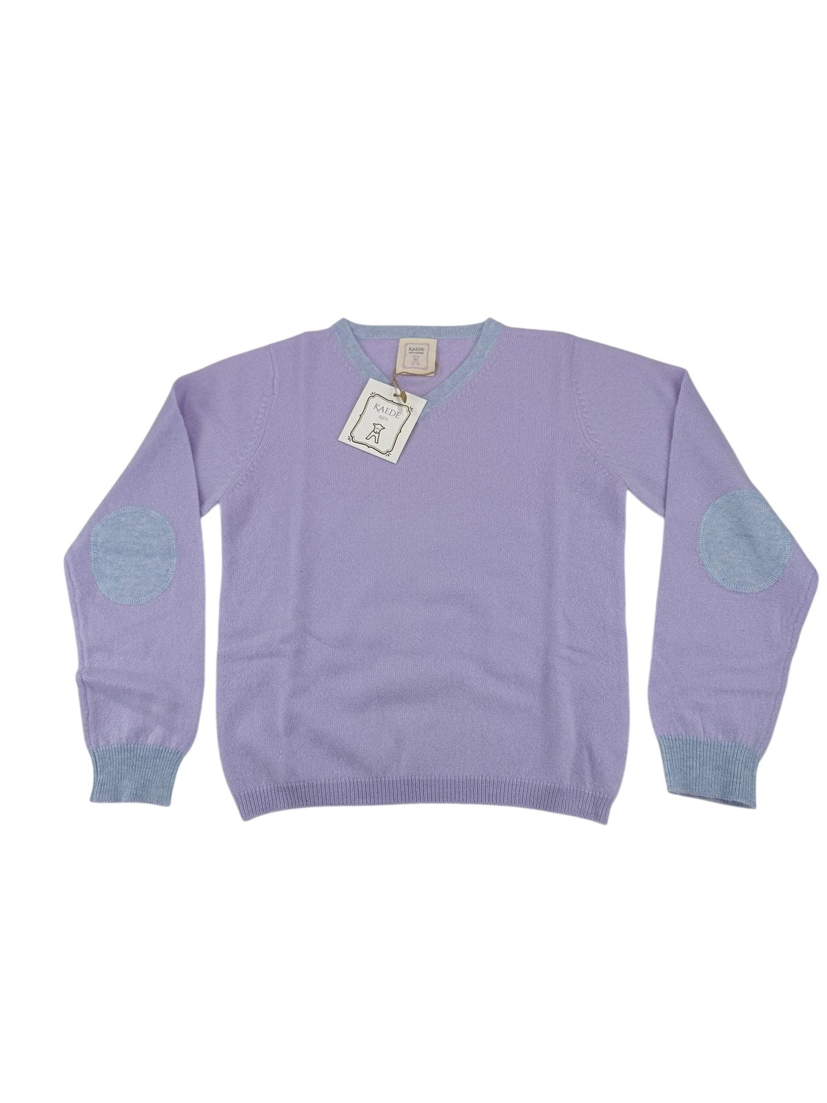 NWT - Kaede Kids Cashmere V-Neck Sweater 7-8Y