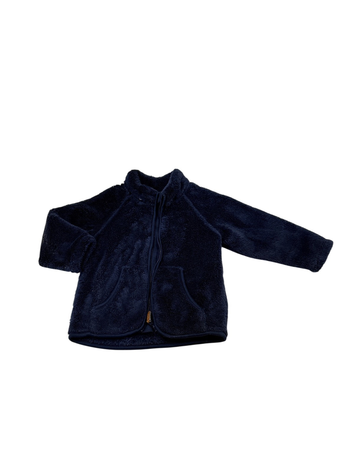 H&M Navy Fuzzy Fleece Zip Jacket 12-18M
