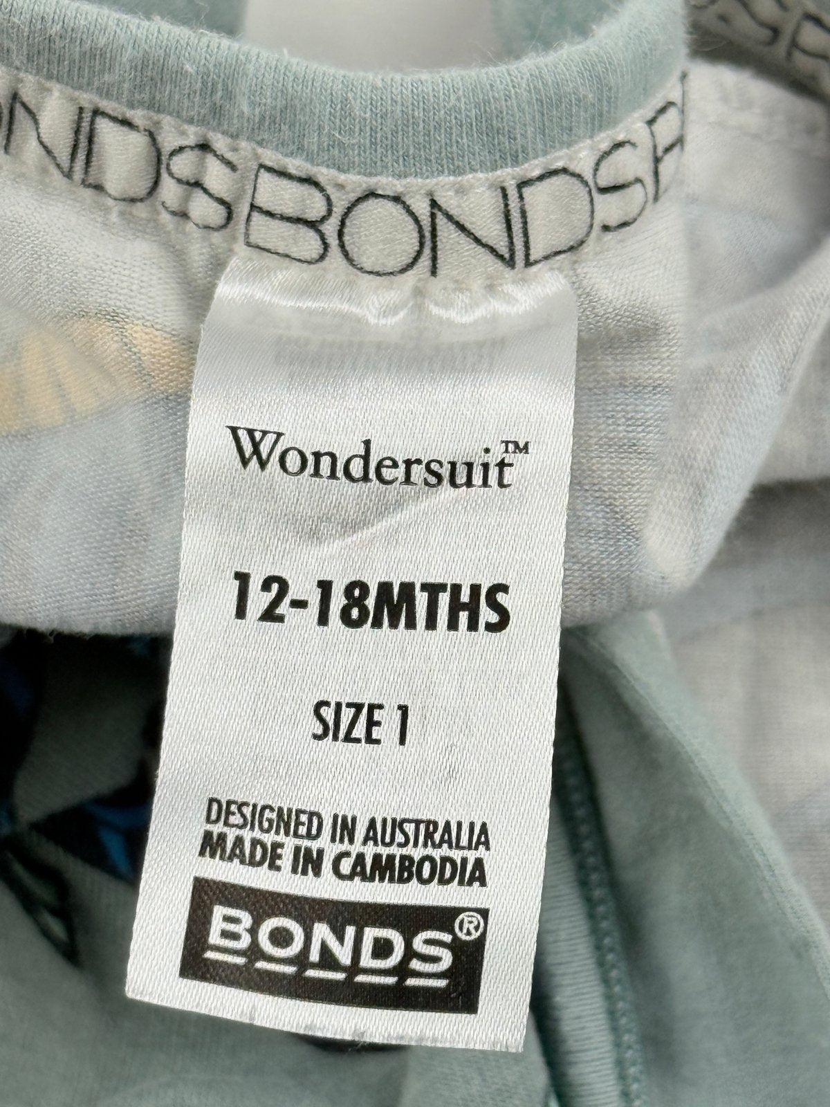 Bonds Wondersuit Fish Print Sleeper 12-18M