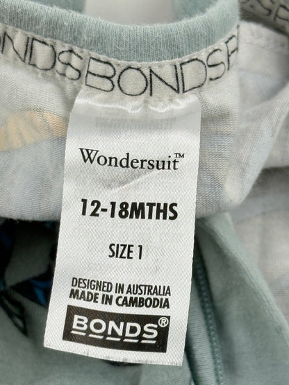 Bonds Wondersuit Fish Print Sleeper 12-18M