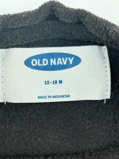 Old Navy Black Crossover Hem Sweatshirt 12-18M