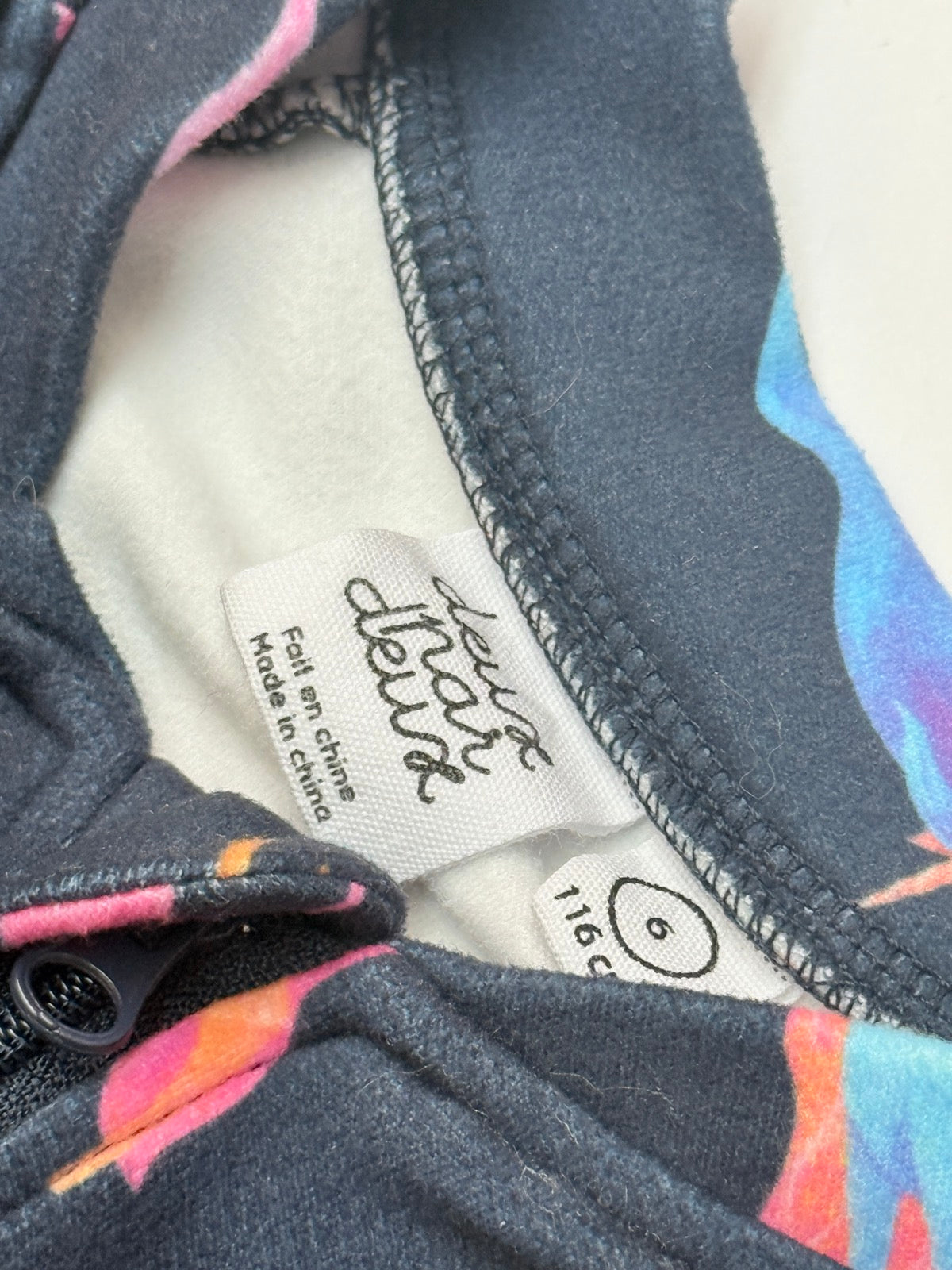 Deux Par Deux Unicorn Print Base Layer Size 6