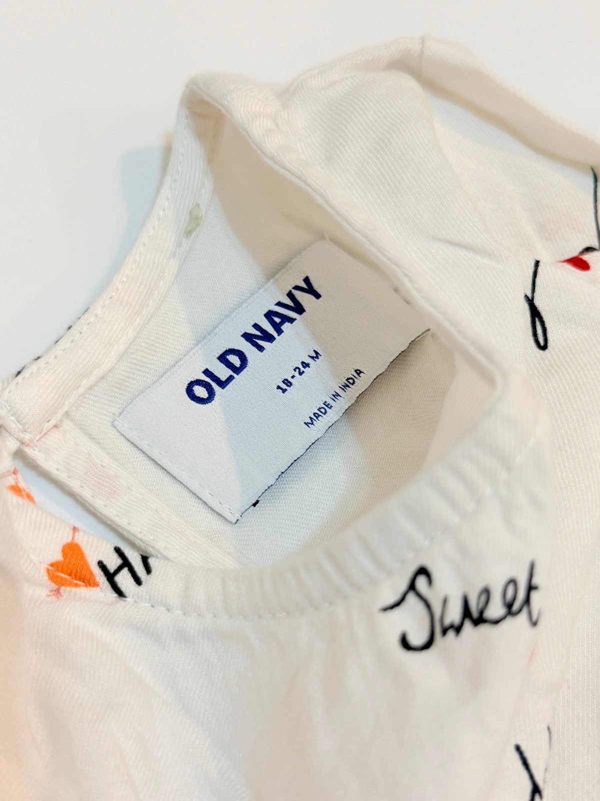 Old Navy White XOXO Peplum Top 18-24M