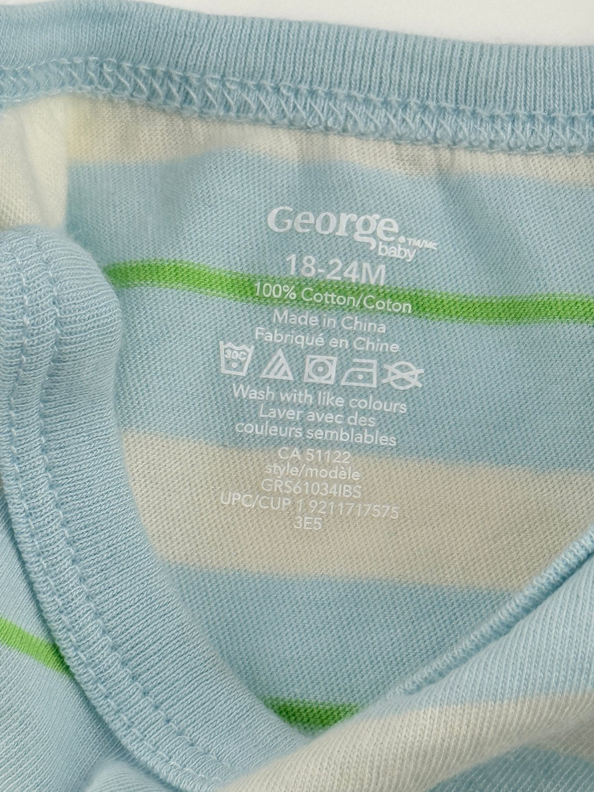 George Baby Striped Bodysuit 18-24M