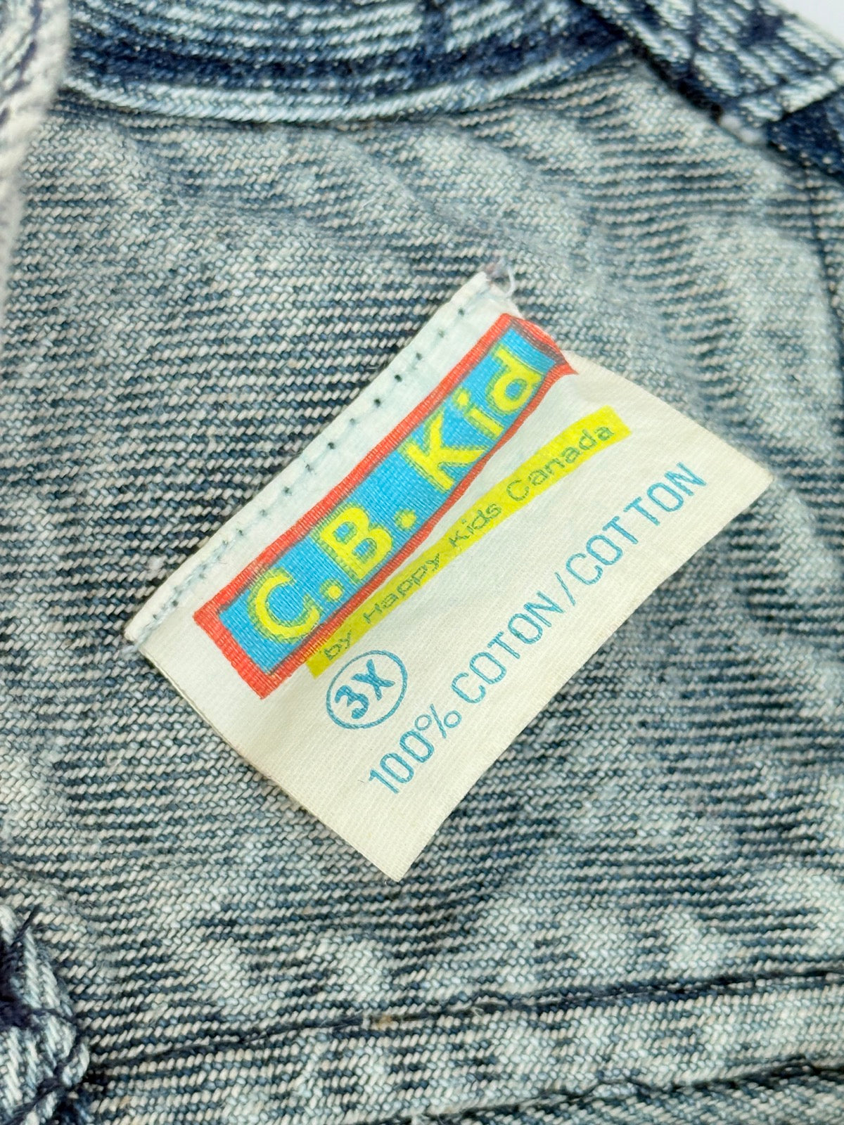 C.B. Kid Happy Kids Denim Overalls Size 3X