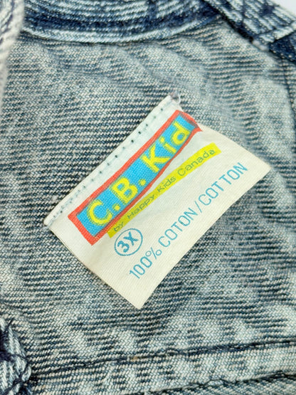 C.B. Kid Happy Kids Denim Overalls Size 3X