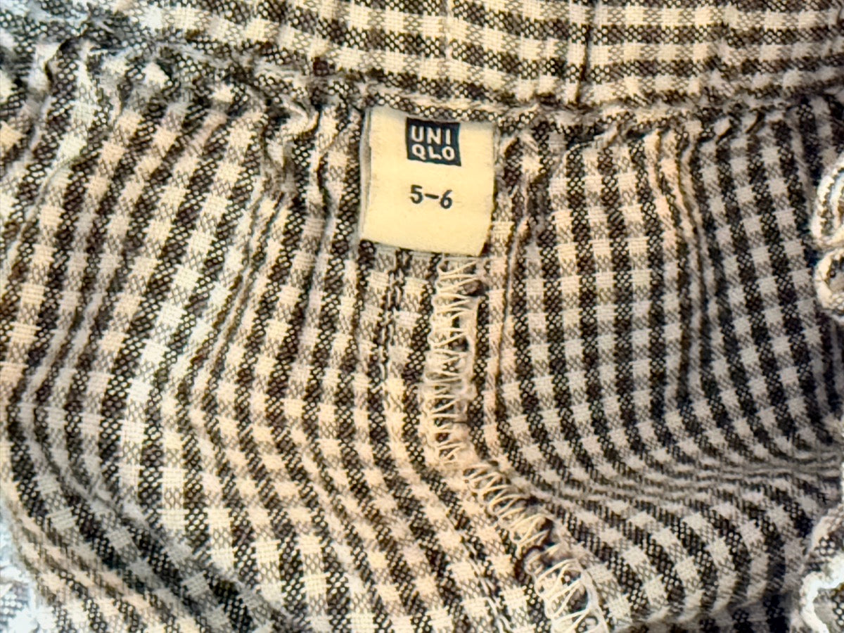 Uniqlo Gingham Pull-On Shorts Kids 5-6
