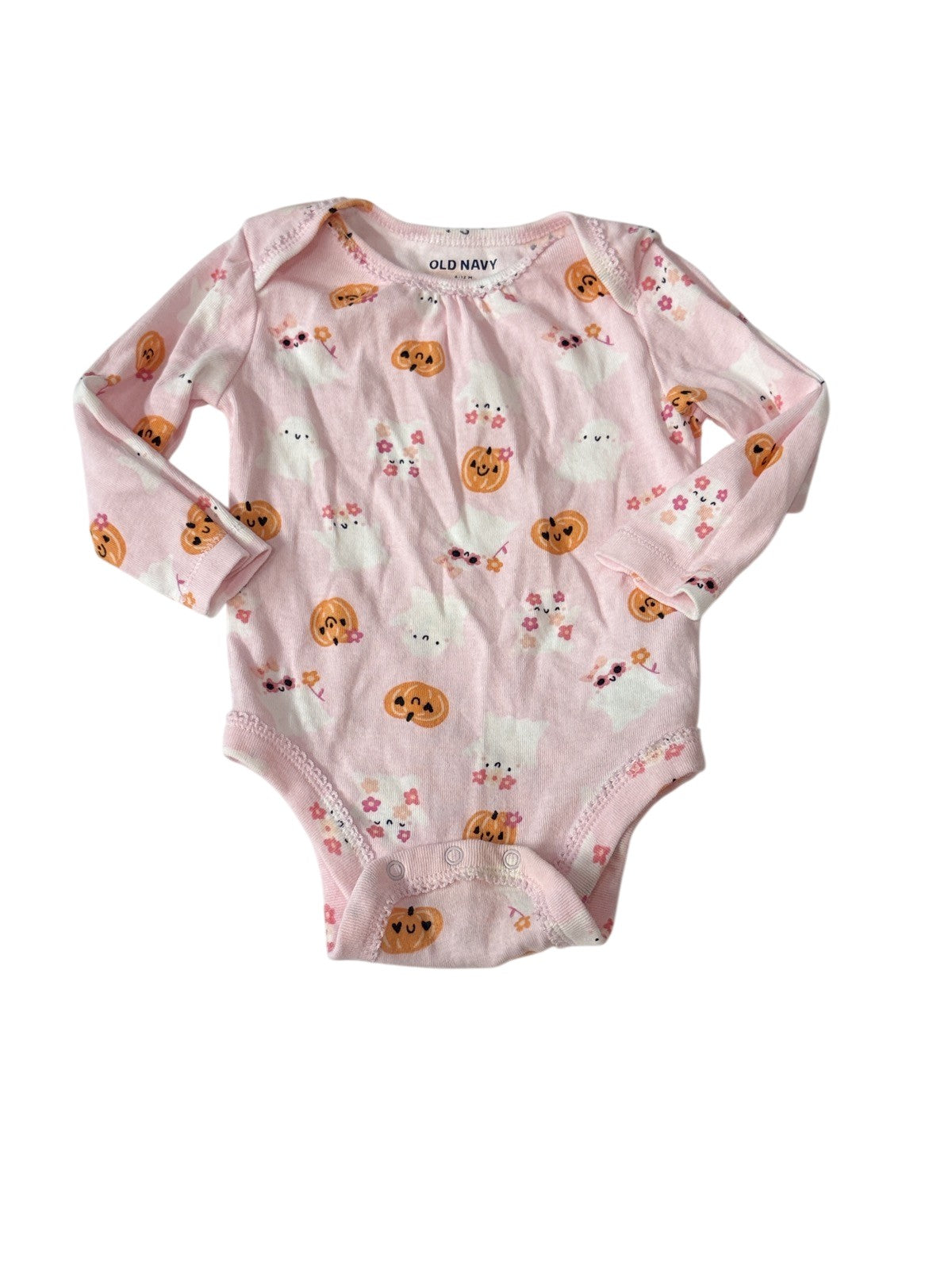 Old Navy Ghost Pumpkin Bodysuit 6-12M