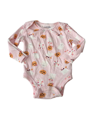 Old Navy Ghost Pumpkin Bodysuit 6-12M
