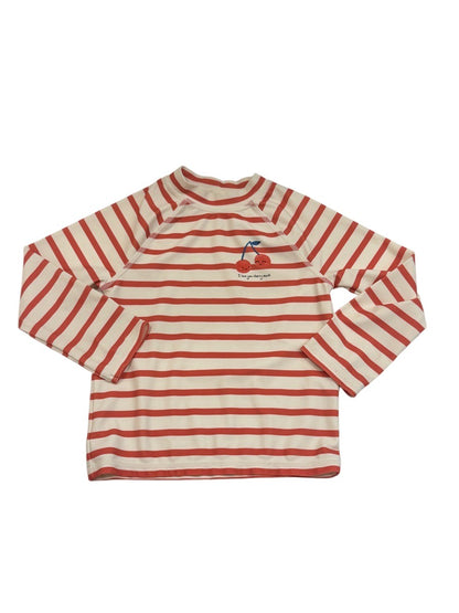 Striped Cherry Print Long Sleeve Top 4Y