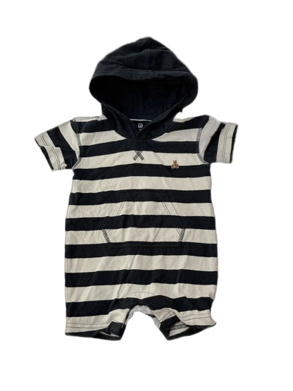 Baby Gap Striped Hooded Romper 6-12m