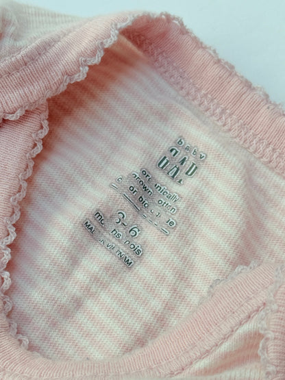 Baby Gap Pink Stripe Organic Cotton Bodysuit 3-6m