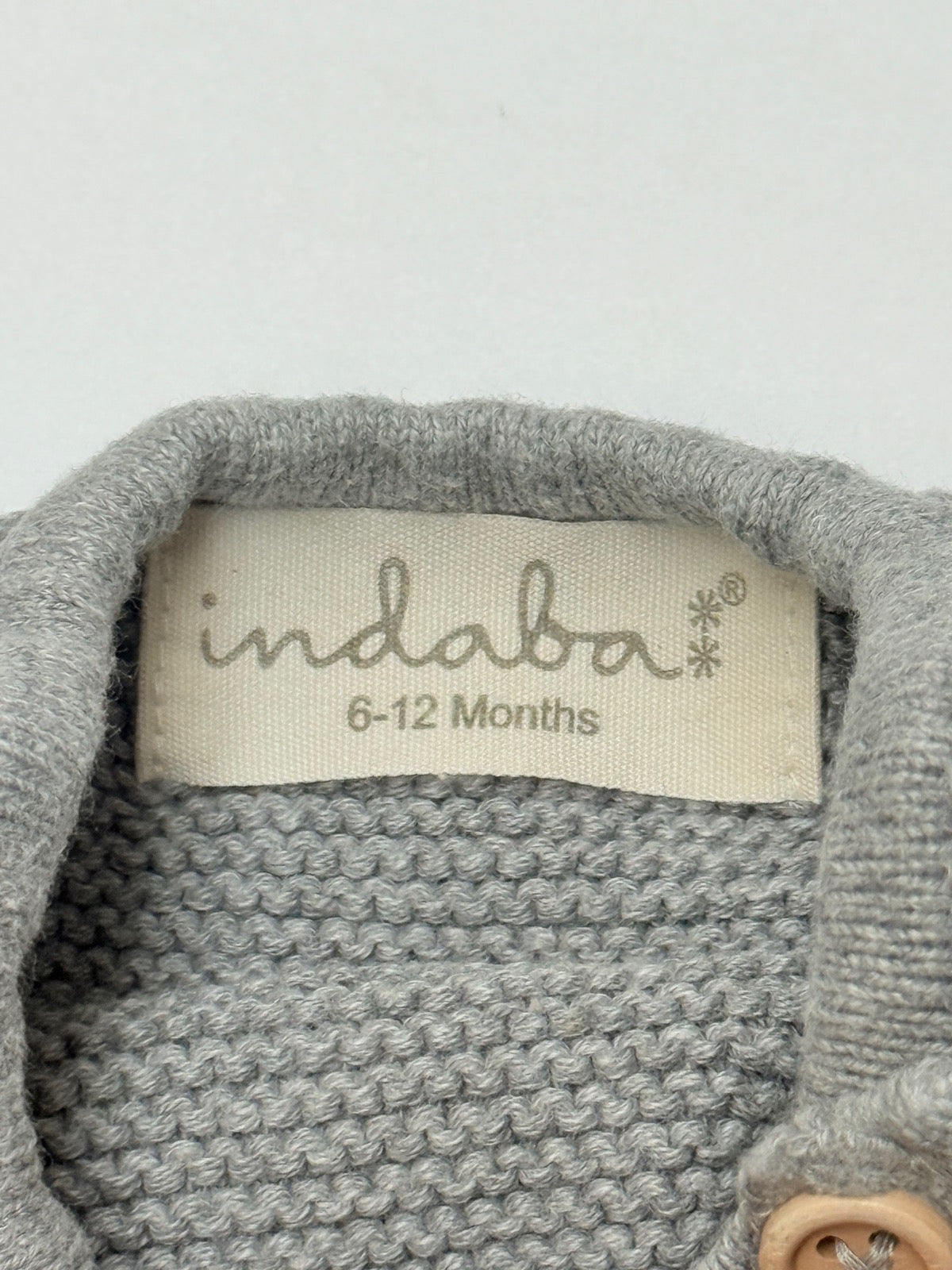 Indaba Gray Knit Romper 6-12 Months