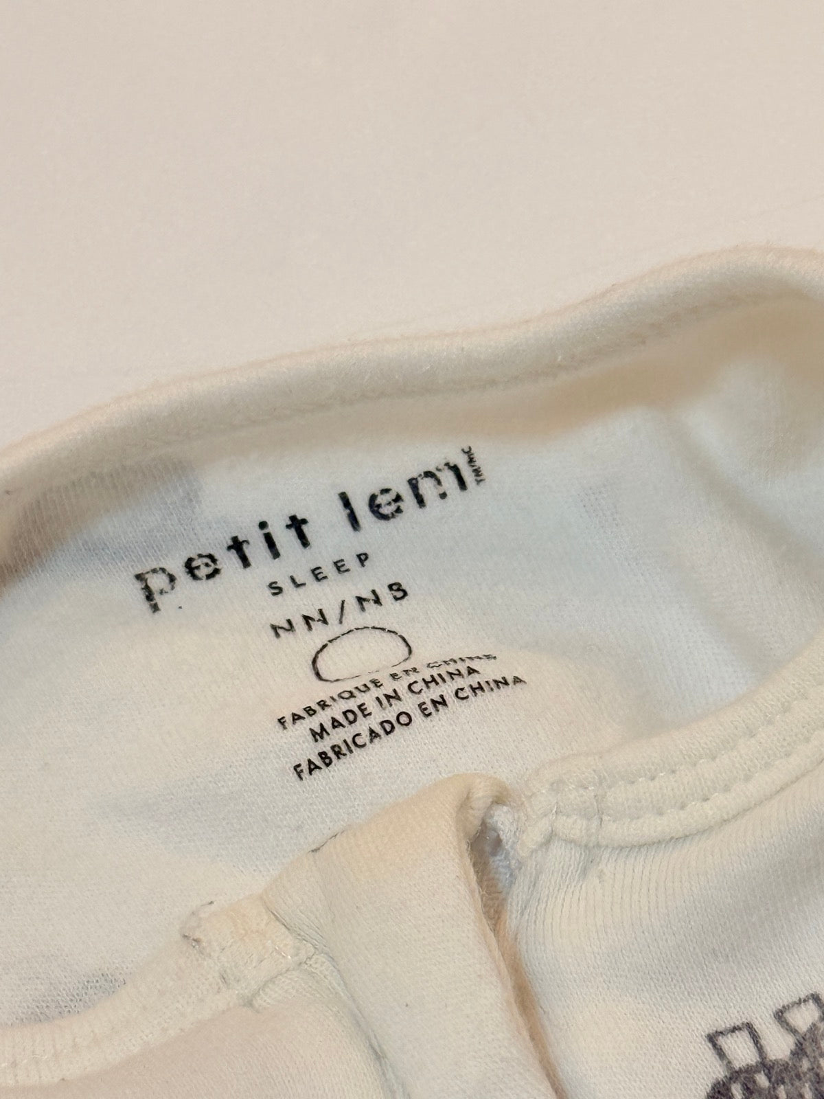 Petit Lem Sheep Print Sleeper Newborn