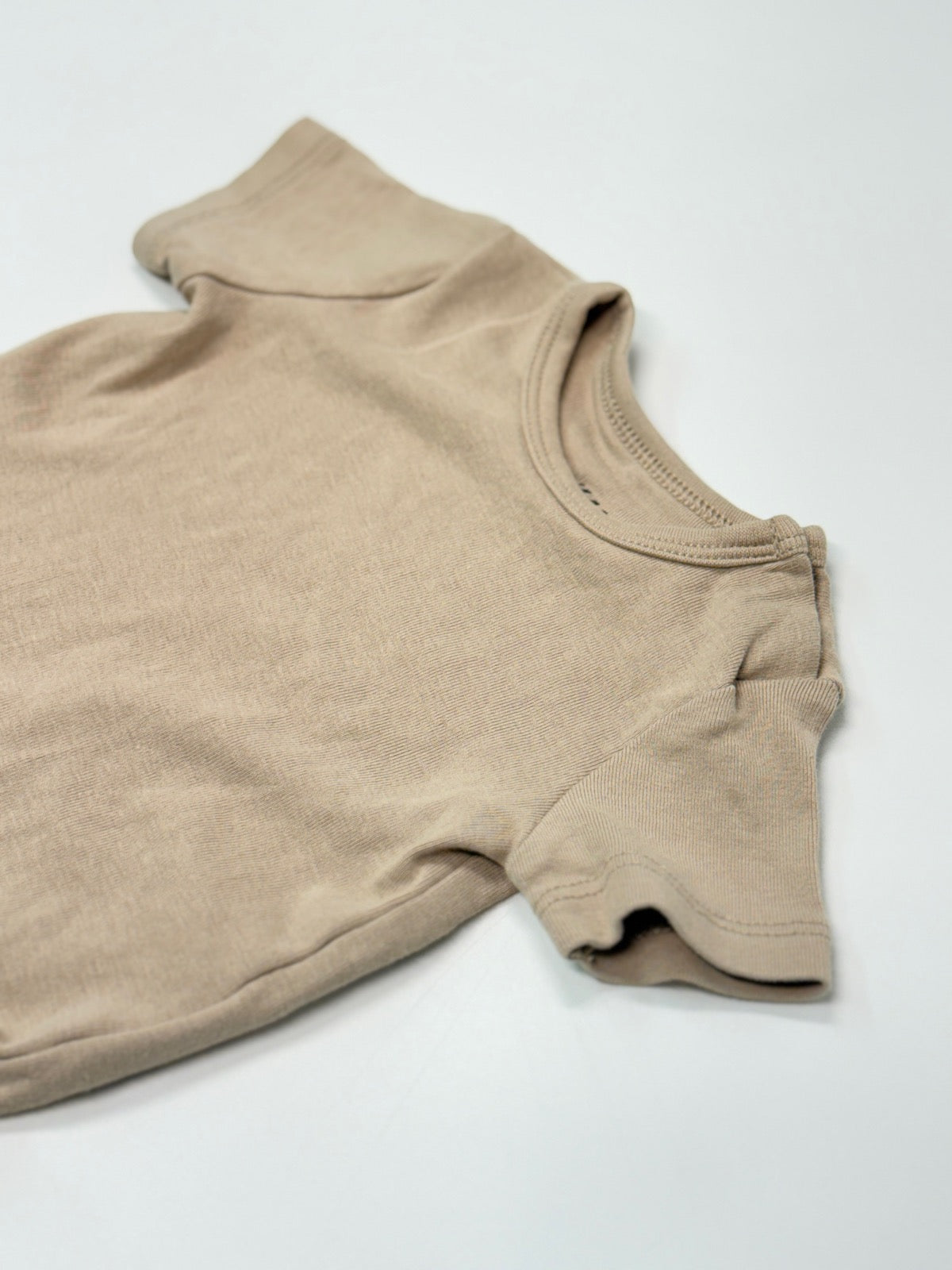 H&M Basic Organic Cotton Beige Bodysuit 3M