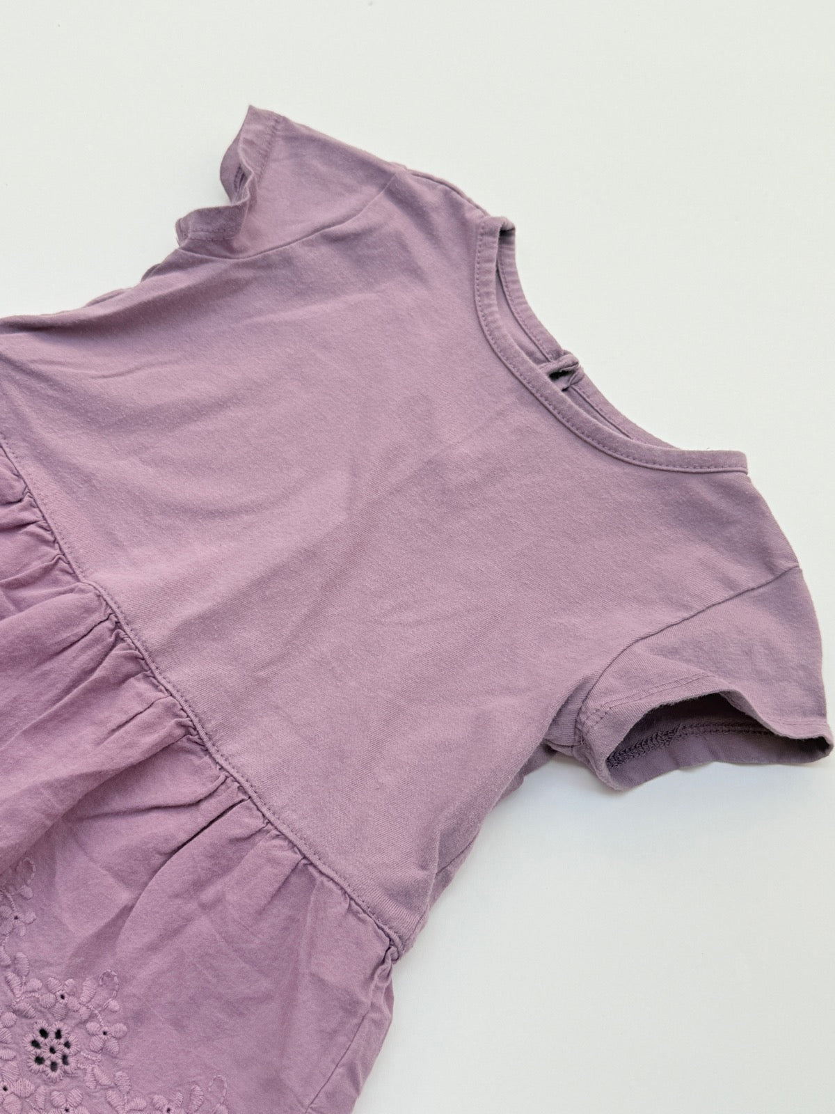 OshKosh B'gosh Lavender Peplum Eyelet Top 3T